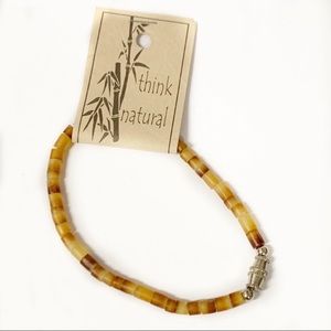 NWT Think Natural Beaded Bracelet with Screw Clasp
